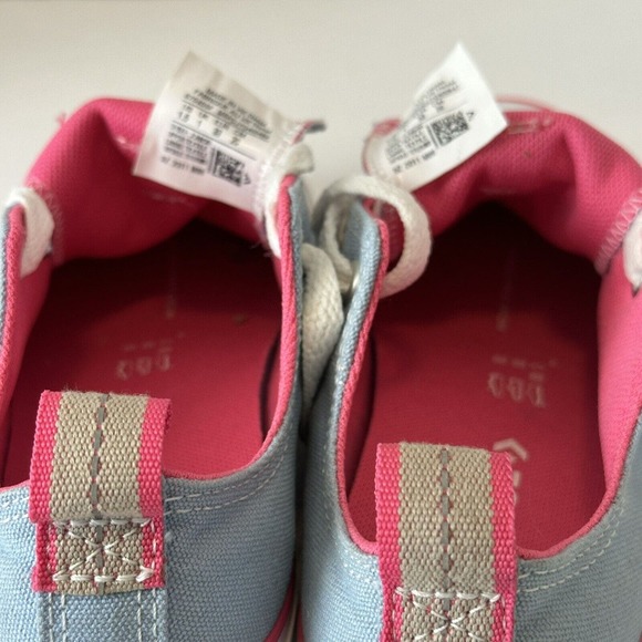 Converse Chuck Taylor, All Star Blue Pink Low Top Sneaker Girls Kids Size 1.5 Jr - Picture 12 of 14